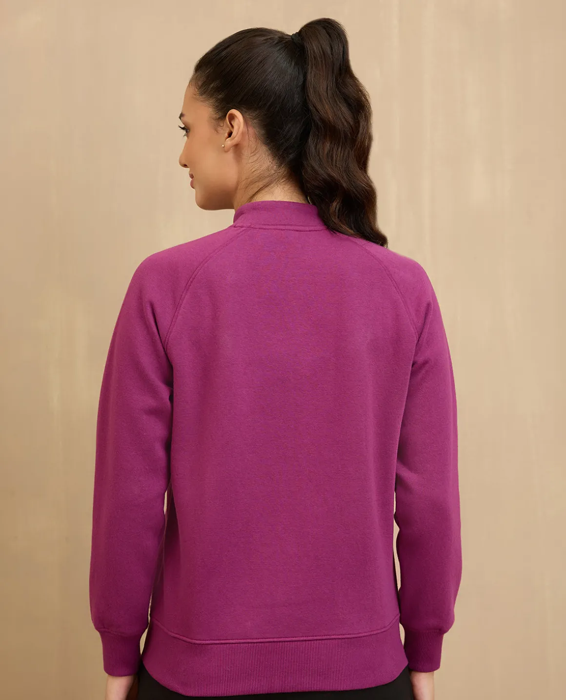 NYKD By Nykaa Cozy Fleece Zippered Jacket -NYLE704-Maroon