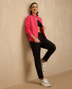 NYKD By Nykaa Cozy Fleece Zippered Jacket -NYLE704-Red