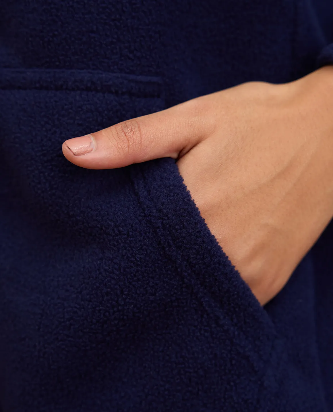 NYKD By Nykaa Cozy Sherpa Front open Jacket-NYLE701-Navy