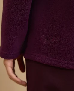 NYKD By Nykaa Cozy Sherpa Front open Jacket-NYLE701-Grape