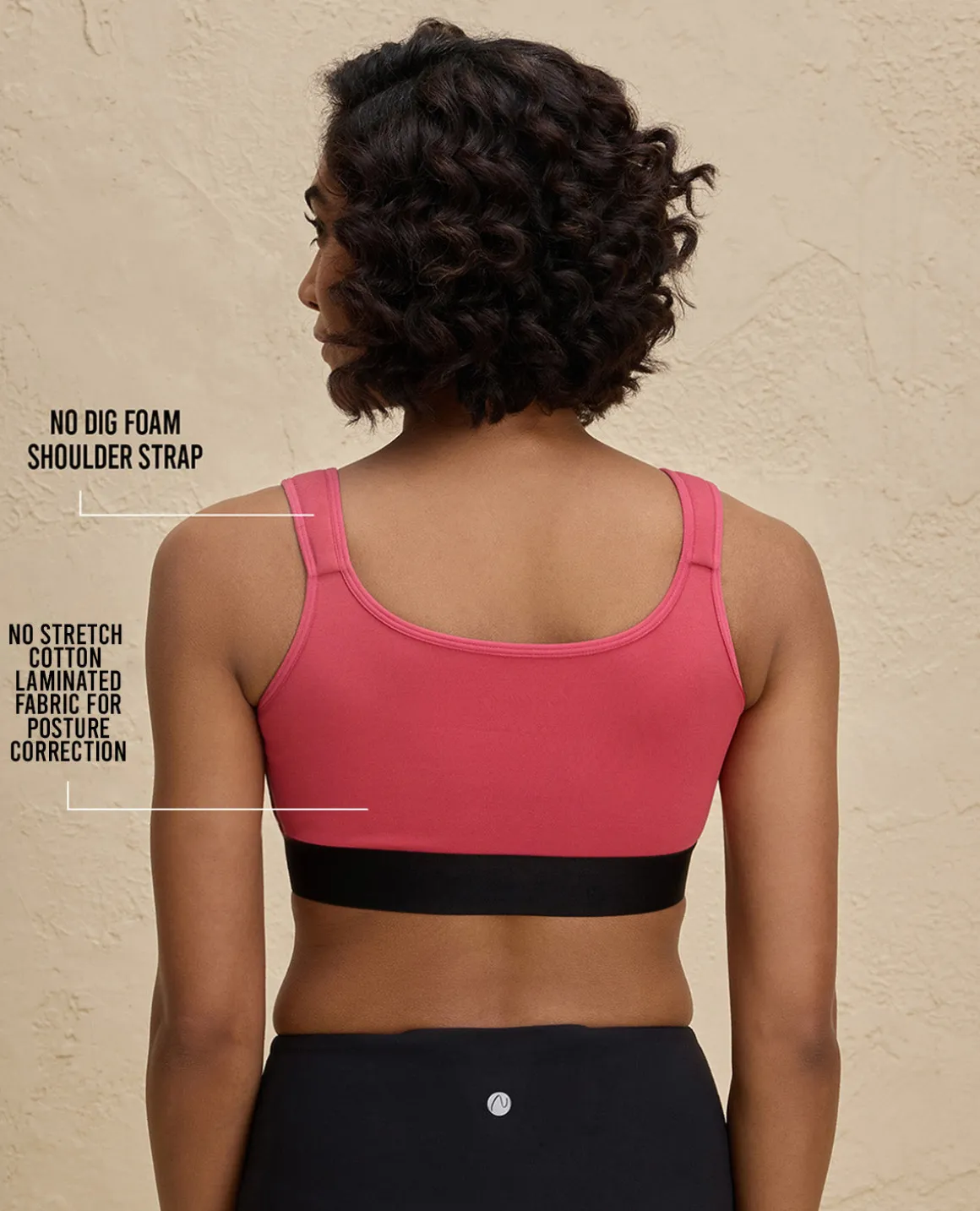 Nykd By Nykaa Front Zip Cotton High Impact No Slouch Sports Bra-NYK907-Coral