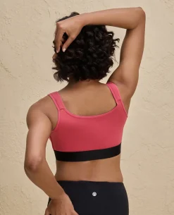 Nykd By Nykaa Front Zip Cotton High Impact No Slouch Sports Bra-NYK907-Coral