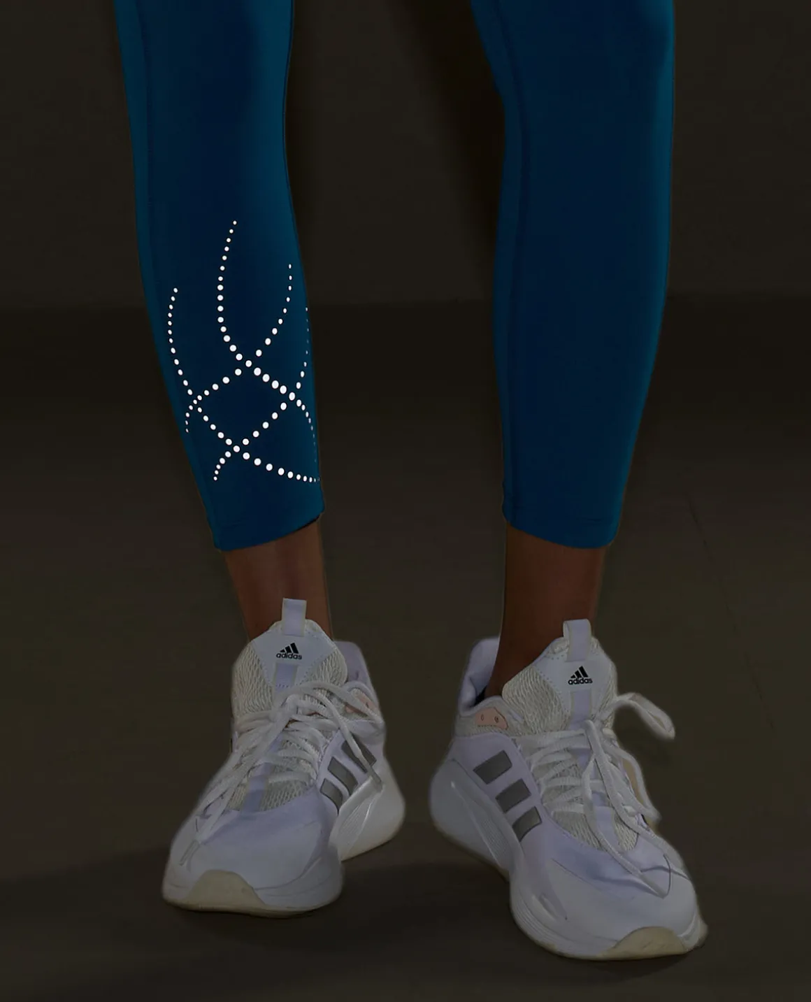Nykd By Nykaa High Rise Legging with Reflective Print -NYK299-Teal