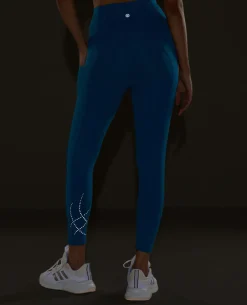 Nykd By Nykaa High Rise Legging with Reflective Print -NYK299-Teal