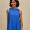 Nykd By Nykaa Quick Dry Stylised Tank Top Longline -NYK034-Bright Blue