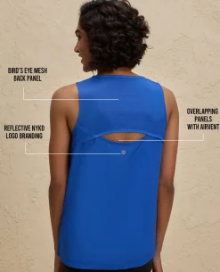Nykd By Nykaa Quick Dry Stylised Tank Top Longline -NYK034-Bright Blue