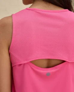 Nykd By Nykaa Quick Dry Stylised Tank Top Longline -NYK034-Pink