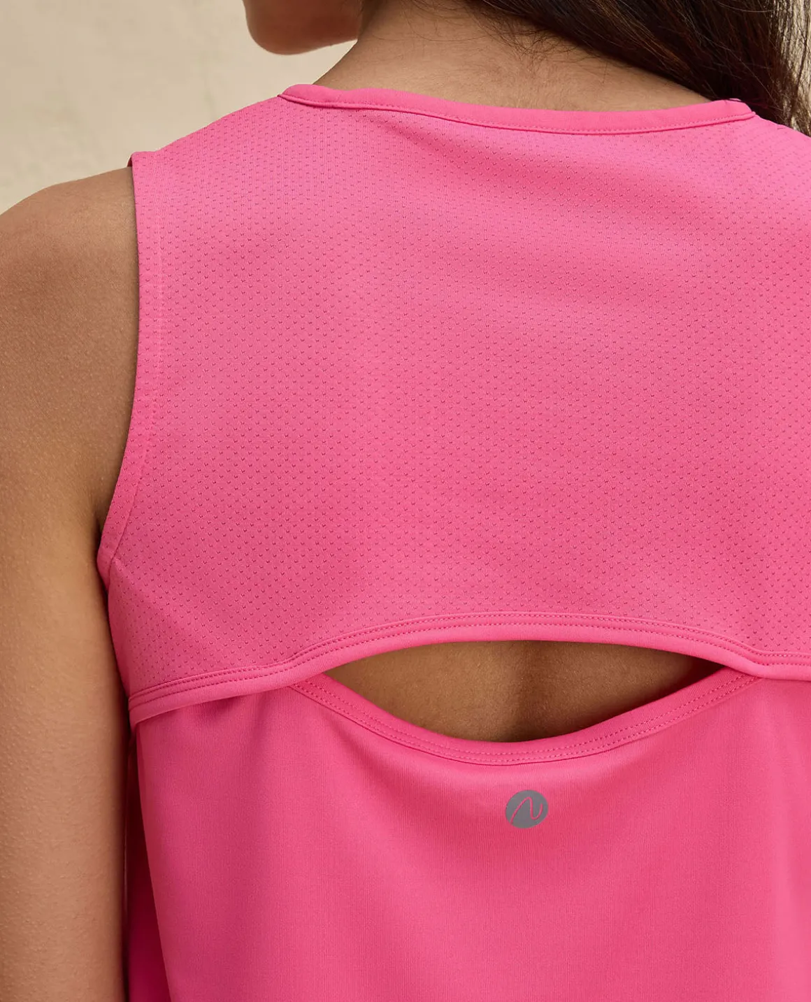 Nykd By Nykaa Quick Dry Stylised Tank Top Longline -NYK034-Pink