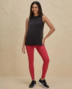 Nykd By Nykaa Quick Dry Stylised Tank Top Longline -NYK034-Jet Black