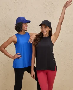 Nykd By Nykaa Quick Dry Stylised Tank Top Longline -NYK034-Bright Blue