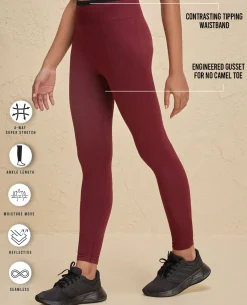 Nykd By Nykaa Seamfree Game Changer Booty Leggings -NYK406-Maroon