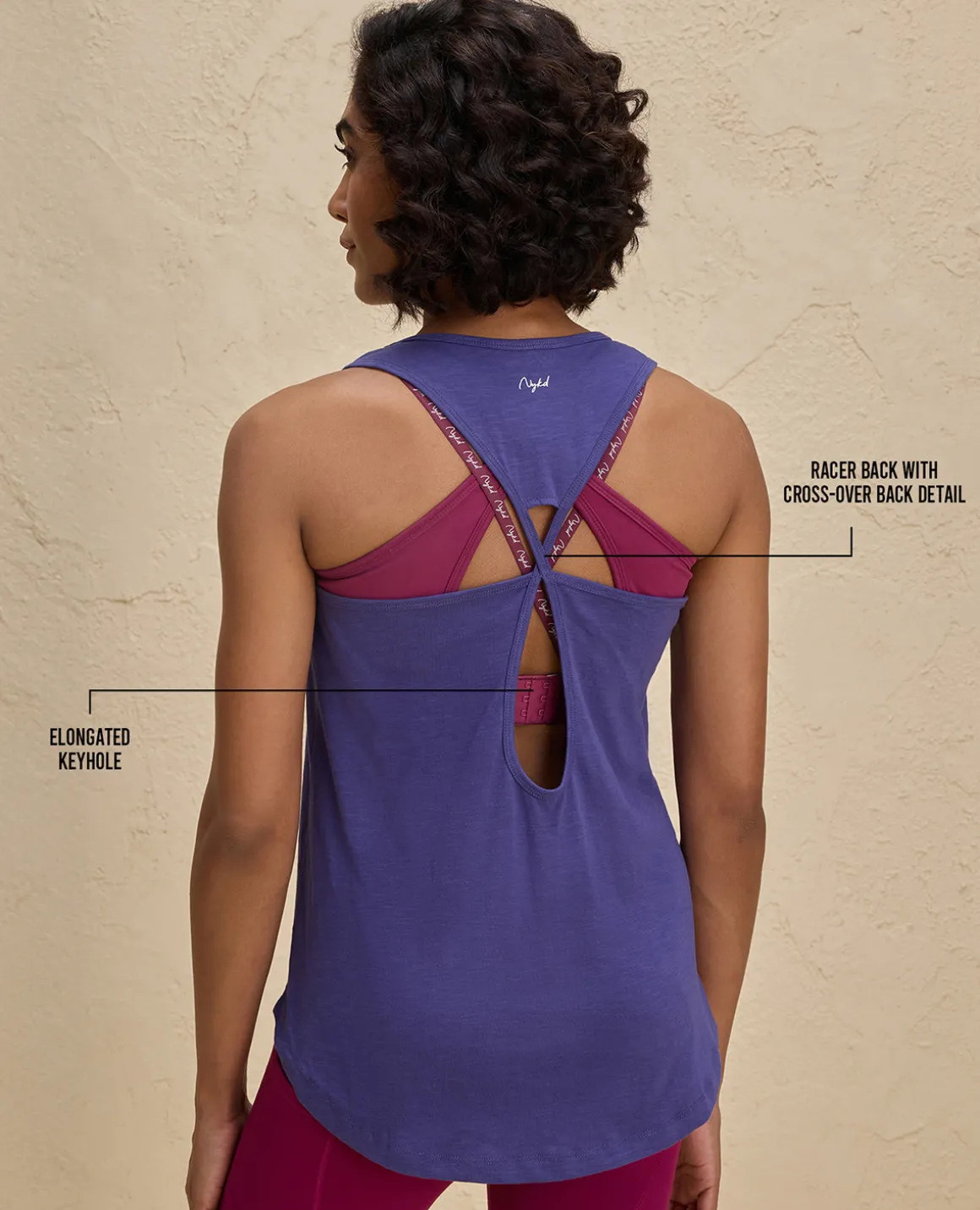 Nykd By Nykaa Summer Essential Cotton Slub Longline Tank -NYAT034-Blue