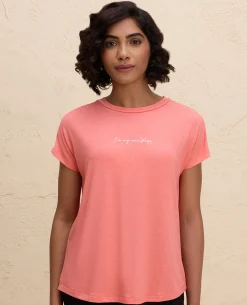 Nykd By Nykaa Super Stylish Back Knot Tee-NYAT279-Orange