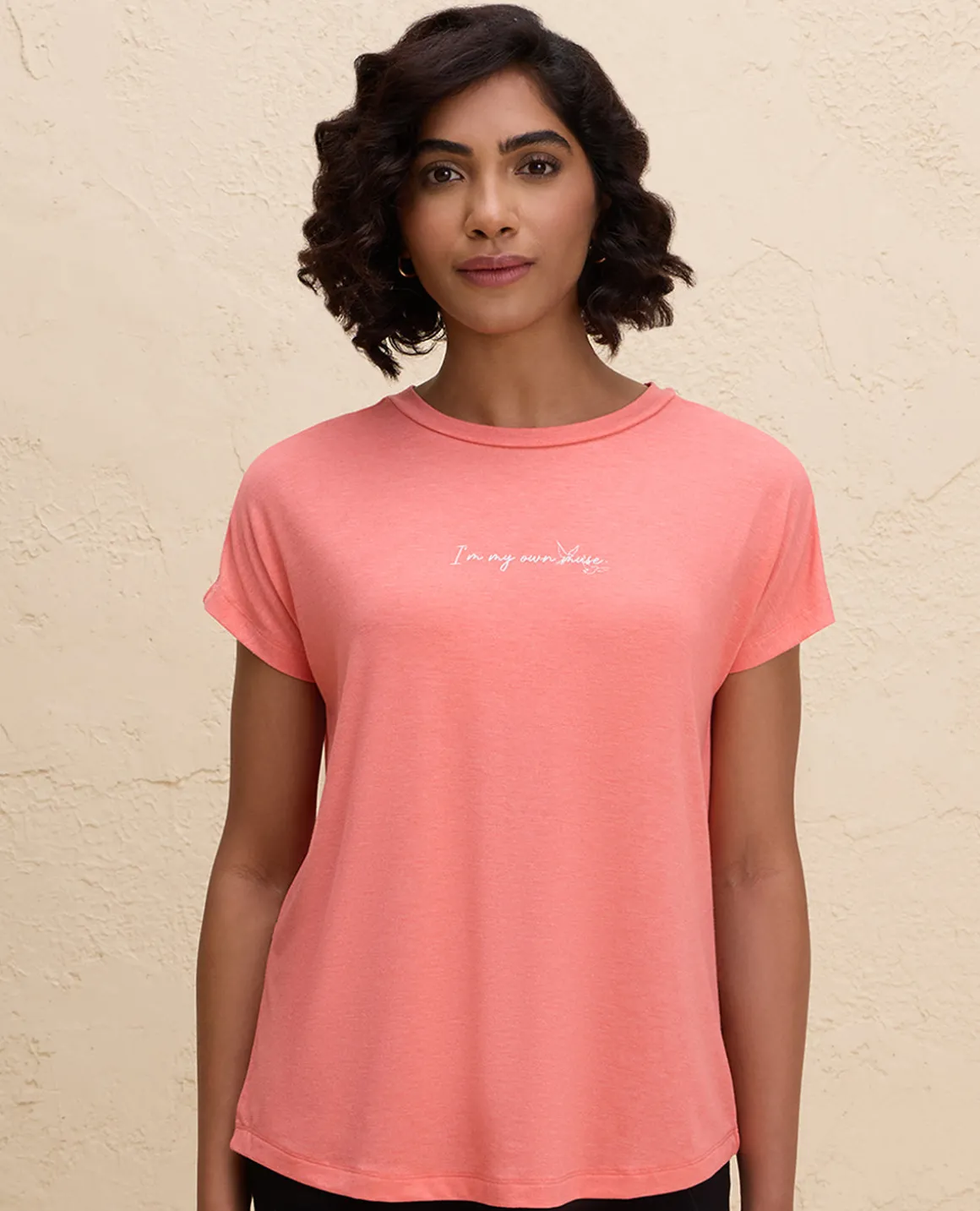 Nykd By Nykaa Super Stylish Back Knot Tee-NYAT279-Orange