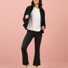 NYKD By Nykaa Ultra Light Weight Puffer Jacket with Inbuilt Bag (Set of 2)-NYAT405-Black