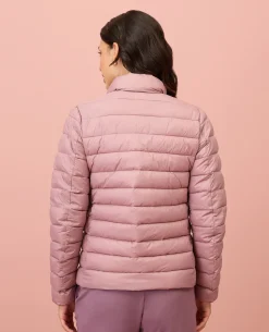 NYKD By Nykaa Ultra Light Weight Puffer Jacket with Inbuilt Bag (Set of 2)-NYAT405-Blush