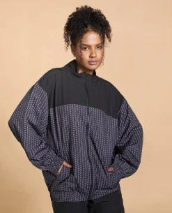Oversized Printed Bomber Jacket
