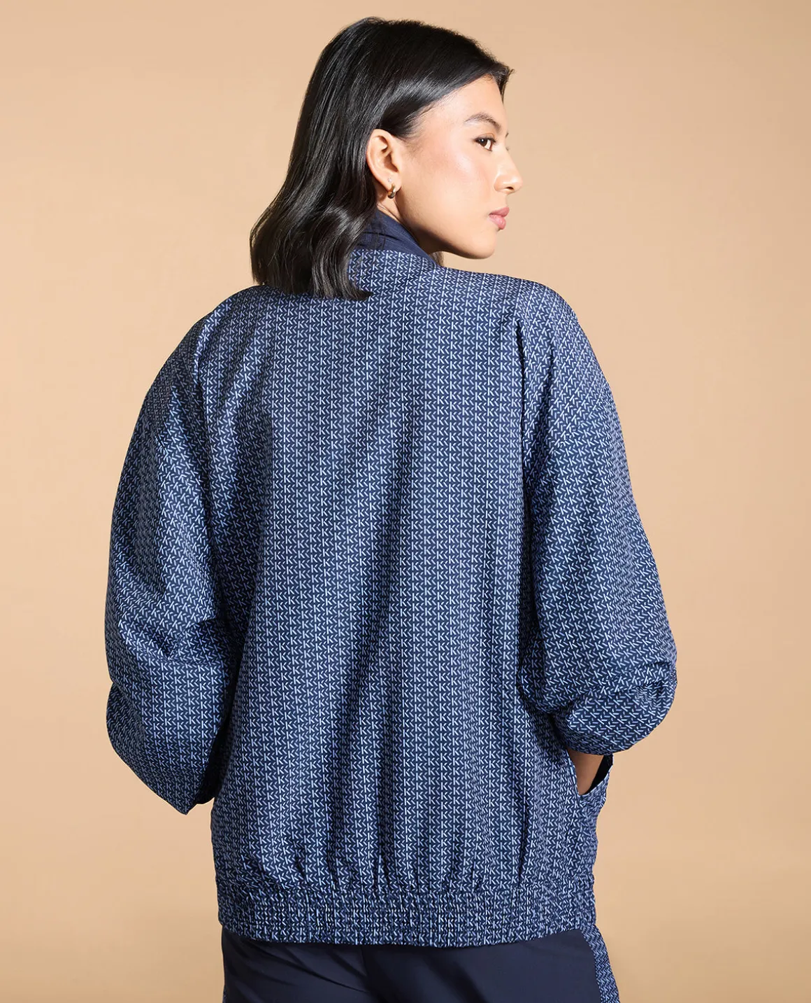 Oversized Printed Bomber Jacket