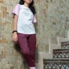 Regular Colourblock Tshirt and High Waisted Colourblock Stretchable Leggings Set