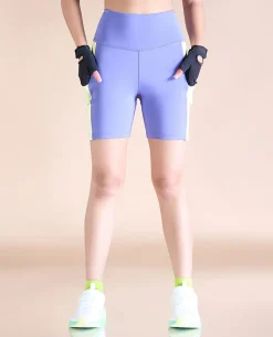 Second Skn Zip Sports Bra & Shorts - Purple
