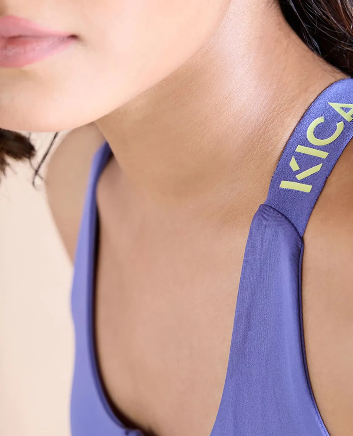 Second Skn Zip Sports Bra & Shorts - Purple