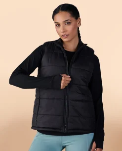 Sleeveless Puffer Jacket Black