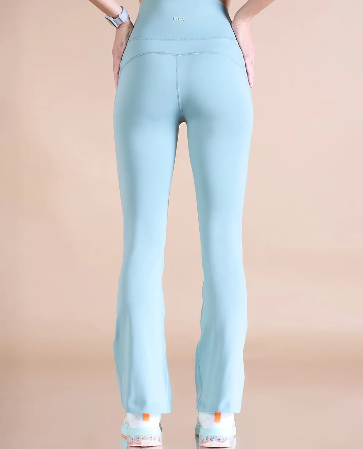 Strappy Bra & Flare Pant - Surf Green