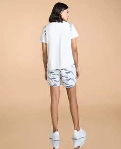 Stride Running Top and Shorts White