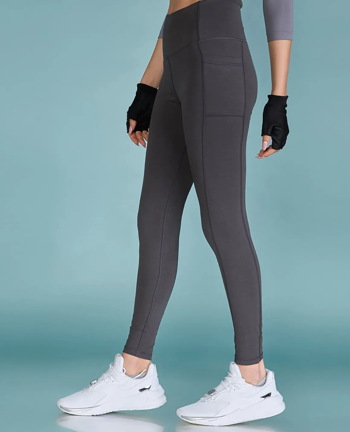 Women Cotton Stretchable Leggings with Pockets