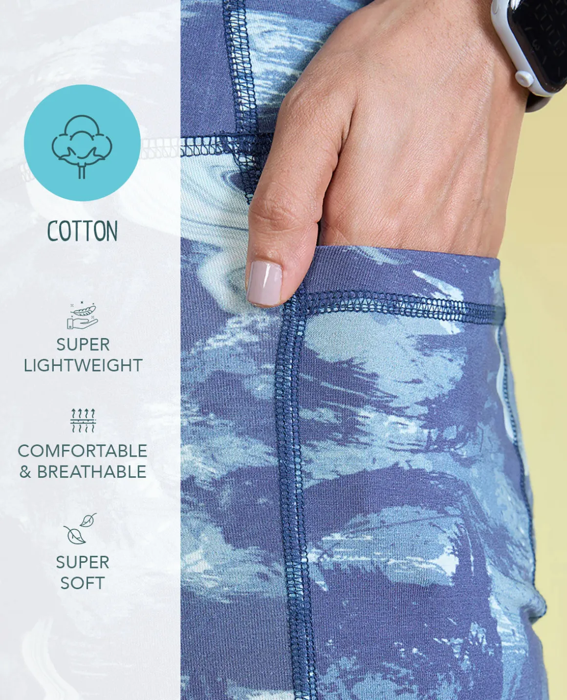 Women Cotton Stretchable Leggings with Pockets
