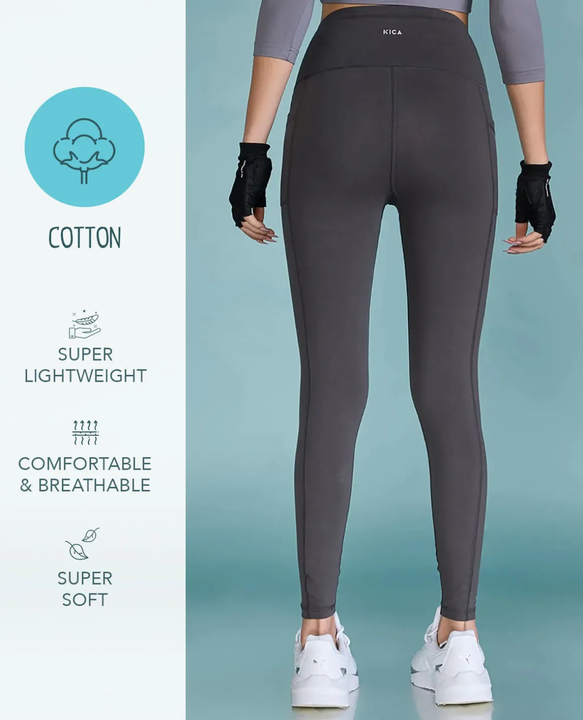 Women Cotton Stretchable Leggings with Pockets