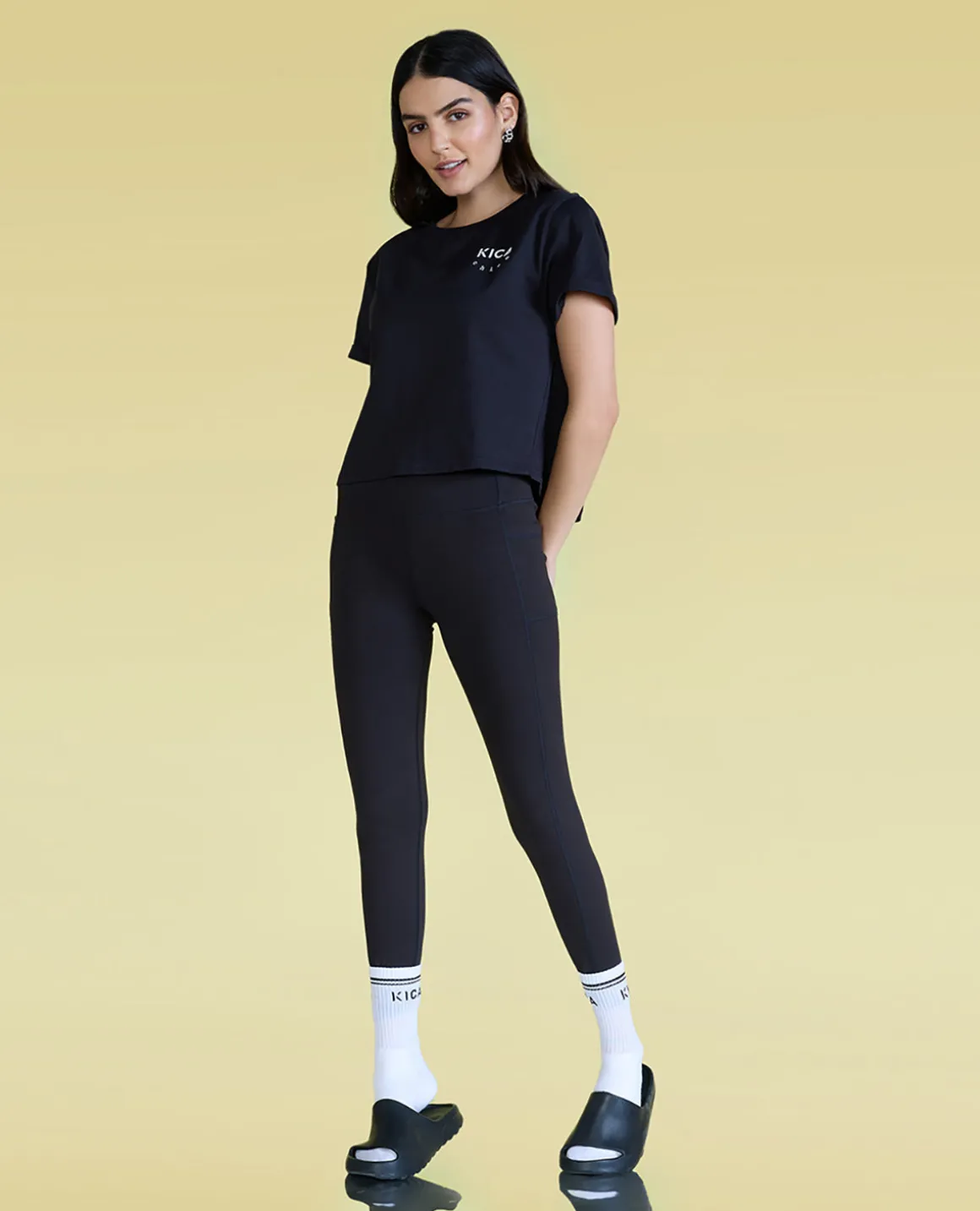 Women Cotton Stretchable Leggings with Pockets