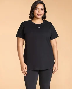 Women Solid Cotton Essential Hip Covering Top