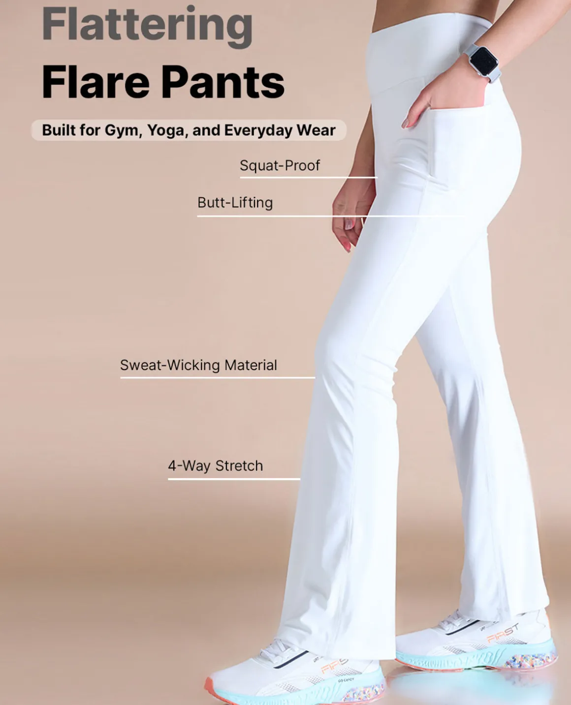 Women Stretchable Flared Pants